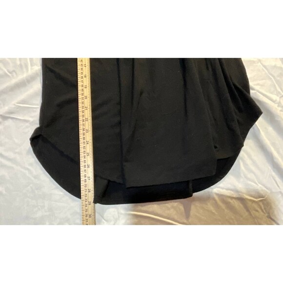 Zenana Short Sleeved Tunic Shirt Womens Large Black Casual Henley Scoop Neck - Picture 4 of 5